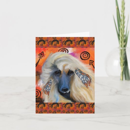 Afghan Hound Karte (Vorderseite)