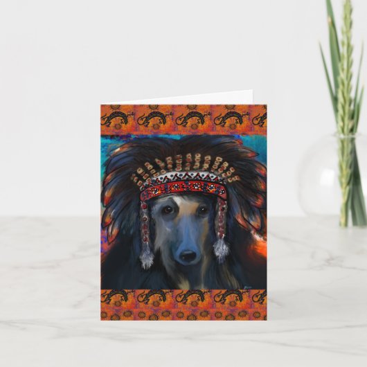 Afghan Hound Karte (Vorderseite)