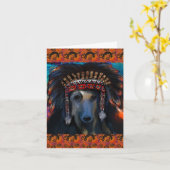 Afghan Hound Karte (Gelbe Blume)