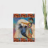 Afghan Hound Karte (Vorderseite)