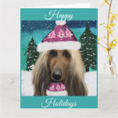 Afghan Hound Karte (Gelbe Blume)