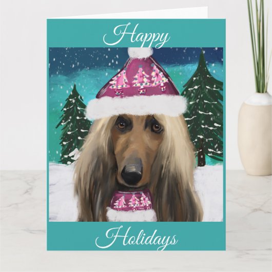 Afghan Hound Karte (Vorderseite)