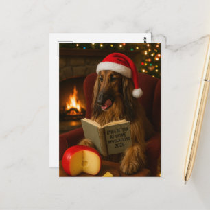 Afghan Hound 'Käse-Steuer' Weihnachtskarte Postkarte