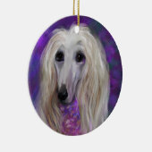 AFGHAN HOUND KERAMIK ORNAMENT (Rechts)