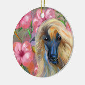 Afghan Hound Keramik Ornament (Links)