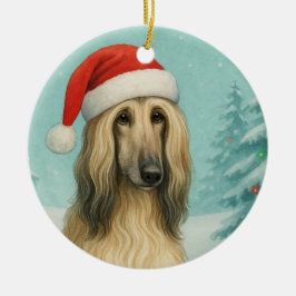 Afghan Hound Keramik Ornament