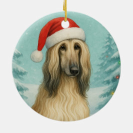 Afghan Hound Keramik Ornament