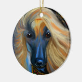 Afghan Hound Keramik Ornament (Links)