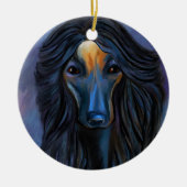 Afghan Hound Keramik Ornament (Vorne)