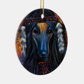 Afghan Hound Keramik Ornament (Rechts)