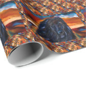 Afghan Hound Kokopelli Kunst-Malerei Geschenkpapier (Rolleneckpunkt)