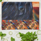 Afghan Hound Kokopelli Kunst-Malerei Geschirrtuch (Gefaltet)