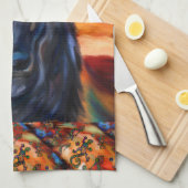Afghan Hound Kokopelli Kunst-Malerei Geschirrtuch (Viertel Falte)
