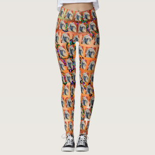 Afghan Hound Kokopelli Kunst-Malerei Leggings