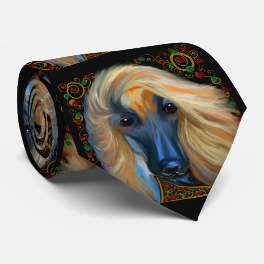 Afghan Hound Krawatte (Gerollt)