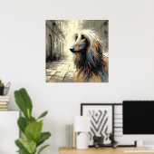 Afghan Hound Kunstposter Poster (Heimbüro)