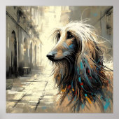 Afghan Hound Kunstposter Poster (Vorne)
