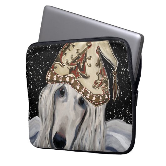 AFGHAN HOUND LAPTOPSCHUTZHÜLLE (Vorderseite Links)
