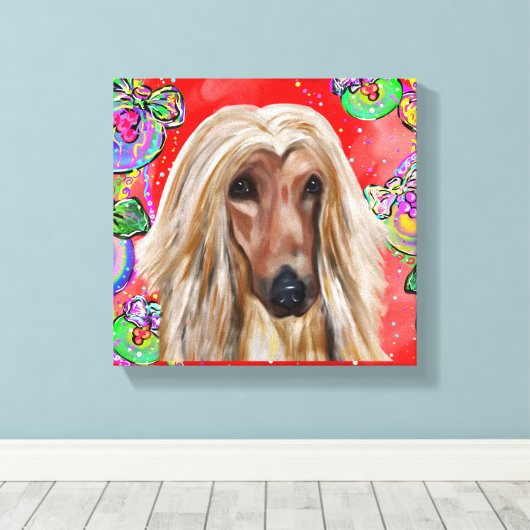 Afghan Hound Leinwanddruck (Insitu (Holzboden))