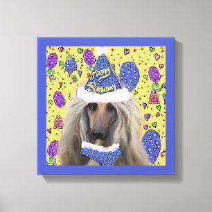 AFGHAN HOUND LEINWANDDRUCK