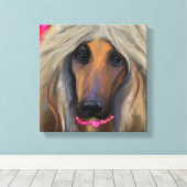 Afghan Hound Leinwanddruck (Insitu (Holzboden))