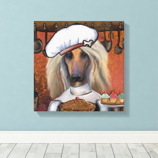 AFGHAN HOUND LEINWANDDRUCK (Insitu (Holzboden))