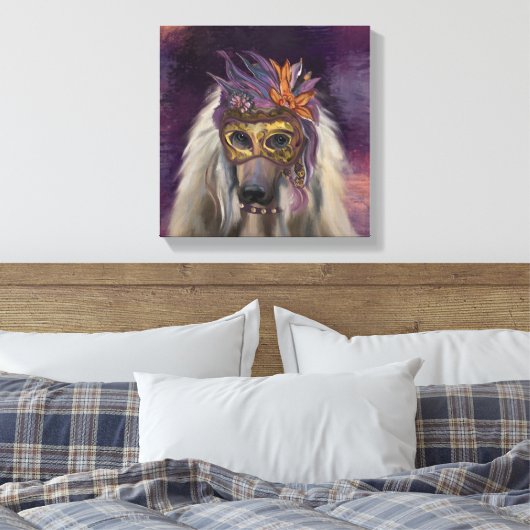 AFGHAN HOUND LEINWANDDRUCK (Insitu (Schlafzimmer))