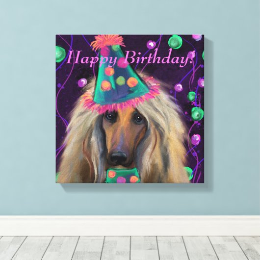 AFGHAN HOUND LEINWANDDRUCK (Insitu (Holzboden))