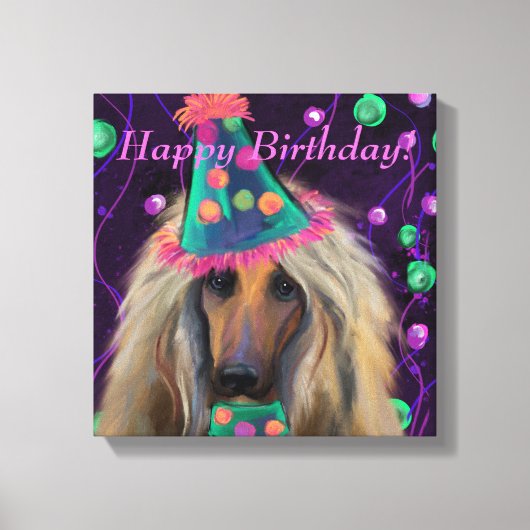 AFGHAN HOUND LEINWANDDRUCK (Vorderseite)