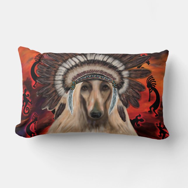 Afghan Hound Lendenkissen (Vorderseite)