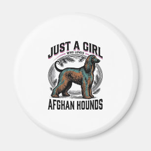 Afghan Hound Liebhaber Vintage Hundemutter-Shirt D Magnet