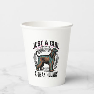Afghan Hound Liebhaber Vintage Hundemutter-Shirt D Pappbecher