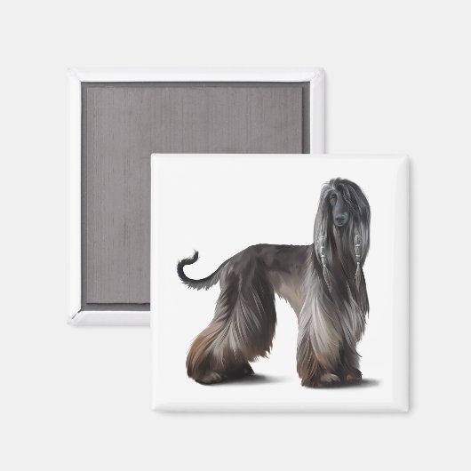 Afghan Hound Magnet (Vorderseite/Rückseite)
