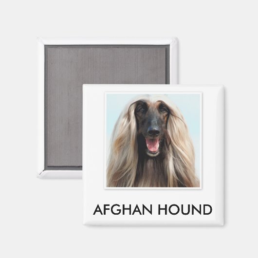 Afghan Hound Magnet (Vorderseite/Rückseite)