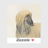 Afghan Hound Malerei - Niedliche Original Dog Art Aufkleber (Blatt)