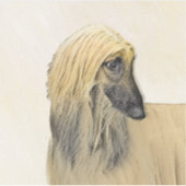 Afghan Hound Malerei - Niedliche Original Dog Art Aufkleber (Vorderseite)