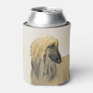 Afghan Hound Malerei - Niedliche Original Dog Art Dosenkühler