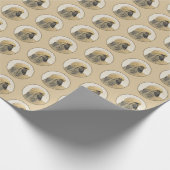 Afghan Hound Malerei - Niedliche Original Dog Art Geschenkpapier (Ecke)