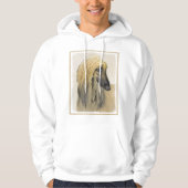 Afghan Hound Malerei - Niedliche Original Dog Art Hoodie (Vorderseite)
