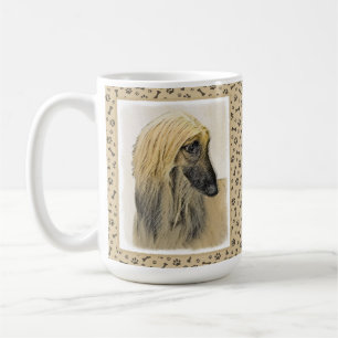 Afghan Hound Malerei - Niedliche Original Dog Art Kaffeetasse
