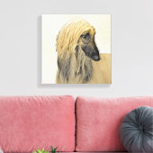 Afghan Hound Malerei - Niedliche Original Dog Art Leinwanddruck (Insitu (Wohnzimmer))