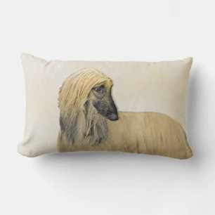 Afghan Hound Malerei - Niedliche Original Dog Art Lendenkissen