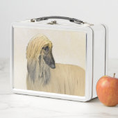 Afghan Hound Malerei - Niedliche Original Dog Art Metall Brotdose (Beispiel)