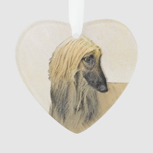 Afghan Hound Malerei - Niedliche Original Dog Art Ornament