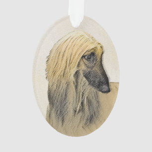 Afghan Hound Malerei - Niedliche Original Dog Art Ornament