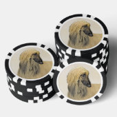 Afghan Hound Malerei - Niedliche Original Dog Art Pokerchips (Stapel)