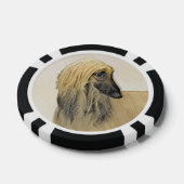 Afghan Hound Malerei - Niedliche Original Dog Art Pokerchips (Einzeln)
