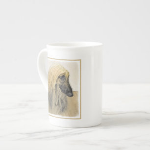 Afghan Hound Malerei - Niedliche Original Dog Art Porzellantasse