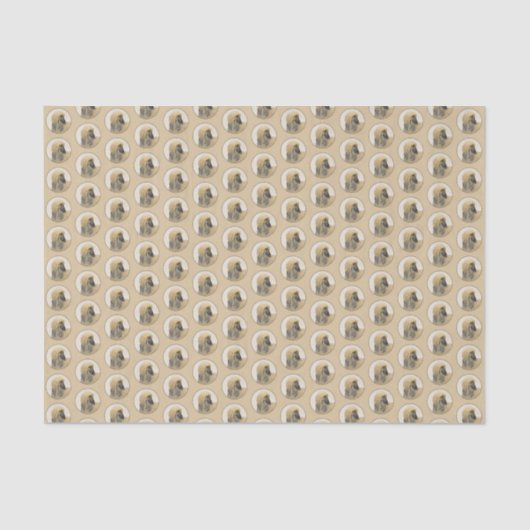 Afghan Hound Malerei - Niedliche Original Dog Art Seidenpapier (Vorderseite)