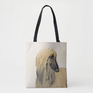Afghan Hound Malerei - Niedliche Original Dog Art Tasche